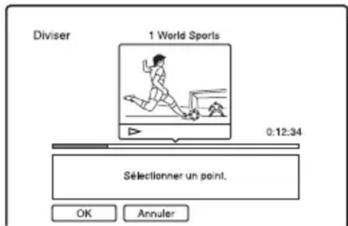 SONY RDRHX720 - Sélectionnez « Diviser », puis appuyez sur ENTER. - 1