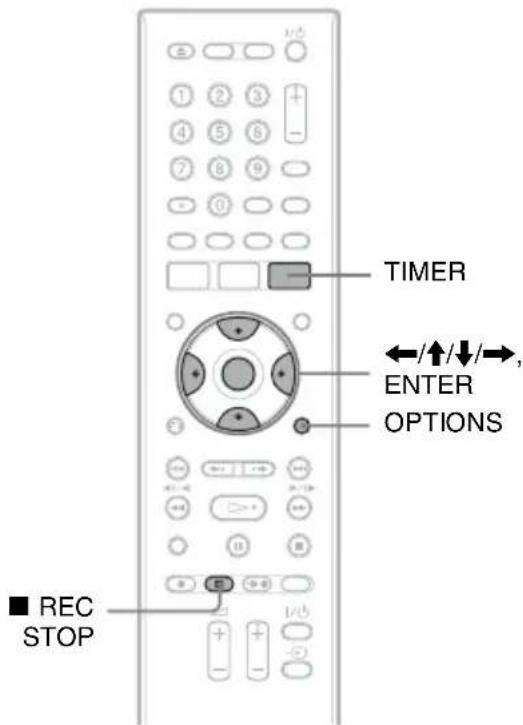 SONY RDRHX722 - Programmation manuelle d'un enregistrement (Standard) - 1