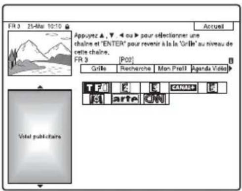 SONY RDRHX725 - Pour sélectionner une chaîne rapidement à l'aide des logos de chaîne - 1