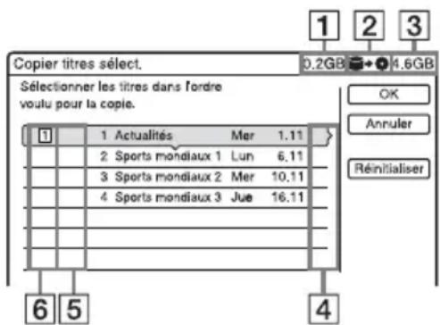 SONY RDRHX725 - Copie de plusieurs titres (Copier titres sélect.) - 1