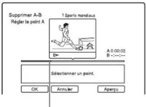 SONY RDRHX725 - Après l'étape 2 d'« Effacement et montage d'un titre », sélectionnez « Supprimer A-B », puis appuyez sur ENTER. - 1