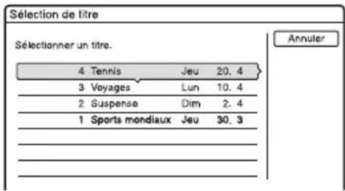 SONY RDRHX725 - Appuyez sur TITLE LIST. - 2