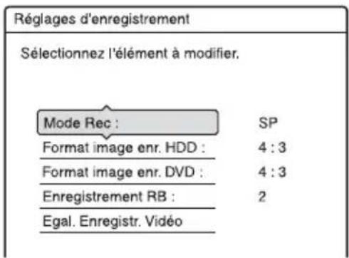 SONY RDRHX725 - Réglage de la qualité et du format de l'image enregistrée - 2
