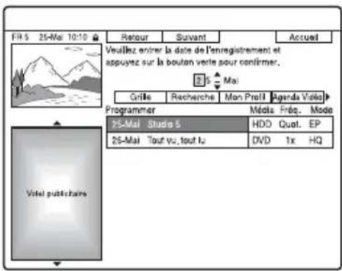 SONY RDRHX725 - Appuyez sur la touche verte (« Modifier »). - 1