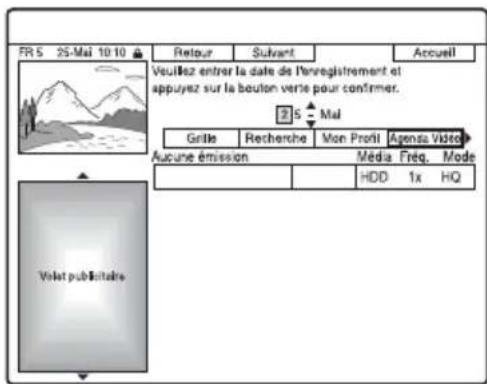 SONY RDRHX725 - Programmation manuelle d'un enregistrement - 2