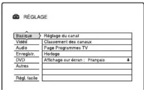 SONY RDRHX725 - Réglage des chaînes de TV-Payante/Canal+ analogique - 2