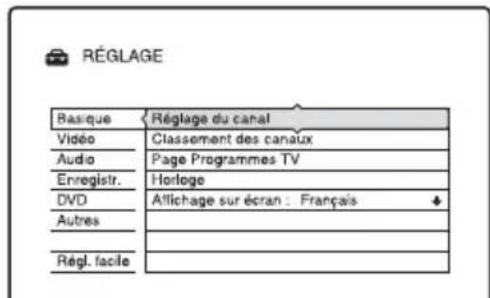 SONY RDRHX727 - Réglages de réception de l'antenne et de langue (Basique) - 1