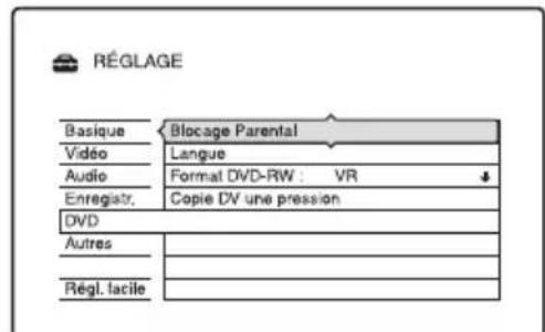 SONY RDRHX727 - Réglages disque (DVD) - 1