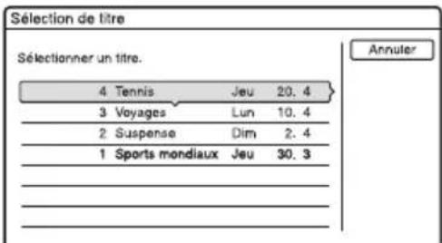 SONY RDRHX727 - Appuyez sur TITLE LIST. - 2