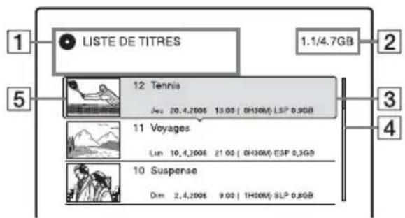 SONY RDRHX727 - Appuyez sur TITLE LIST. - 1