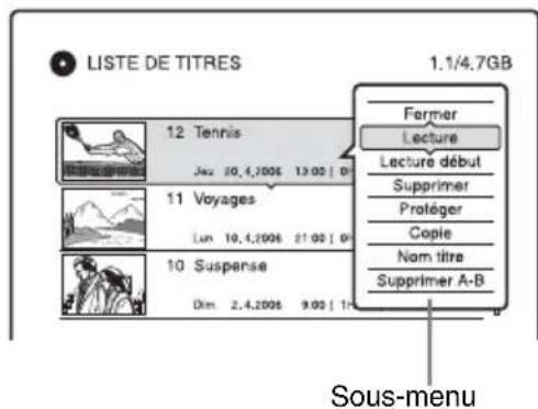 SONY RDRHX727 - Sélectionnez un titre et appuyez sur ENTER. - 1