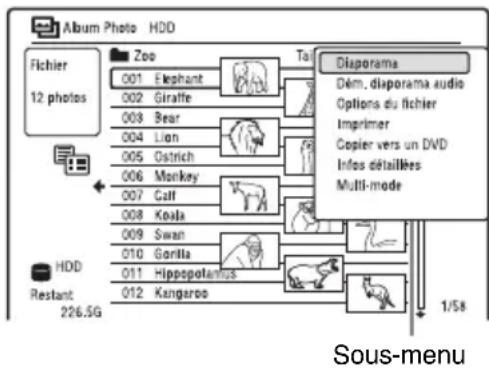 SONY RDRHX750 - Utilisation de la liste « Album Photo » - 6
