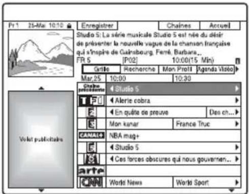 Pr 1 25-Mar 10:10 Enregistrer Chaines Accued Studio S: La série musicale Studio 5 est née du désir de présenter la nouvelle vague de la chanson française qui s'inspire de Guainsbourg, Ferre, Barbara... FR 5 [P02] 10:00(15 Min) Gritte Recherche Mon Profil Agenda Visio Mar.25 10:00 10:30 Studio 5 T F0 Alerie cobra E En quête de preuve Des ch... Mon kanar France Truc CAMAT+ NBA mag+ F Studio 5 S Ces forces obstacles qui nous gouvernen... arte CNN World News World Sport Volet publittière