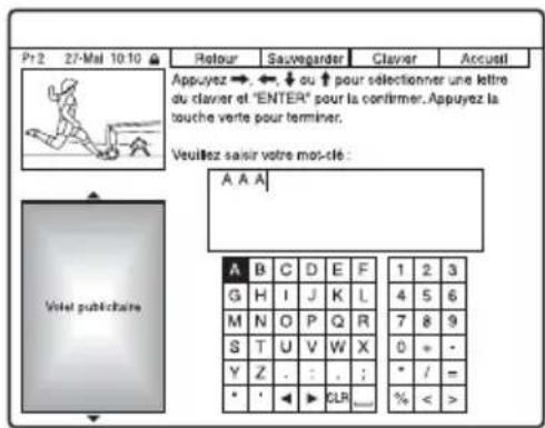 SONY RDRHX780 - Pour rechercher une émission par mot-clé - 1