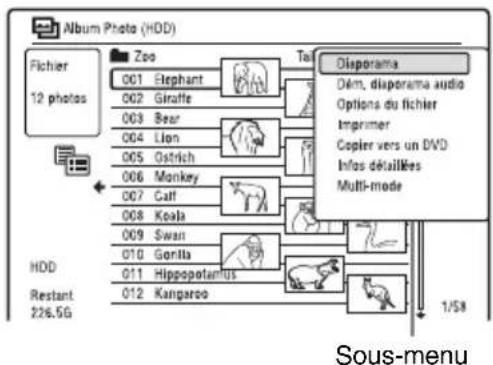 SONY RDRHX780 - Utilisation de la liste « Album Photo » - 4