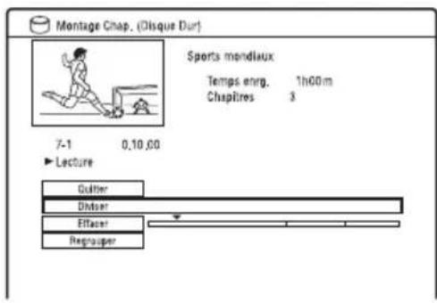 SONY RDRHX780 - Division d'un chapitre (Diviser) - 1