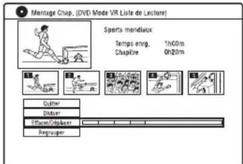 SONY RDRHX780 - Déplacement d'un chapitre (Déplacer) - 1