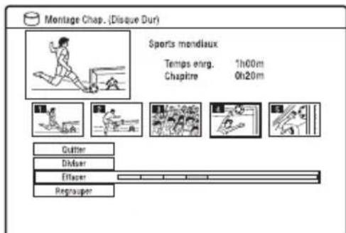 SONY RDRHX785 - Effacement d'un chapitre (Effacer) - 1
