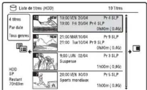 SONY RDRHX785 - Appuyez sur TITLE LIST. - 1