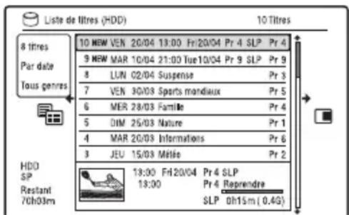 SONY RDRHX785 - Pour passer à la liste 8 titres - 1