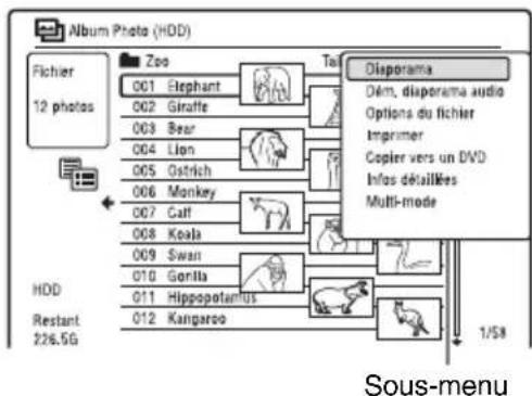 SONY RDRHX785 - Utilisation de la liste « Album Photo » - 4