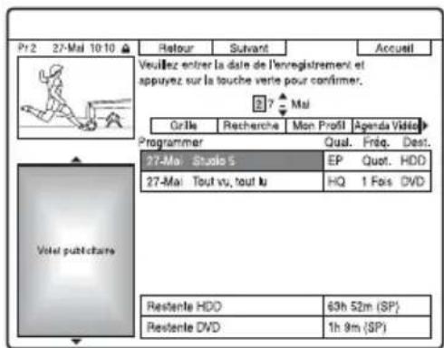 SONY RDRHX785 - Vérification/modification de programmes - 2
