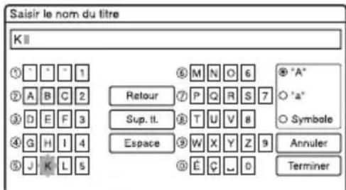 SONY RDRHX825 - Changement de nom d'une émission enregistrée - 3