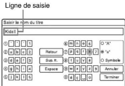SONY RDRHX825 - Changement de nom d'une émission enregistrée - 4