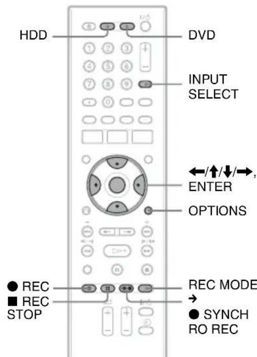 SONY RDRHX825 - Enregistrement depuis un apparéil externe - 2