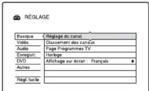 SONY RDRHX825 - Réglages de réception de l'antenne et de langue (Basique) - 1