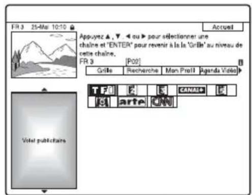 SONY RDRHX825 - Pour sélectionner une chaine rapidement à l'aide des logos de chaine - 1
