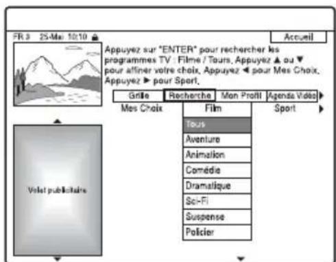 SONY RDRHX825 - Recherche d'une émission à l'aide du système GUIDE Plus+ - 3