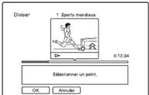 SONY RDRHX825 - Sélectionnez « Diviser », puis appuyez sur ENTER. - 1
