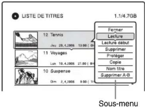 SONY RDRHX825 - Sélectionnez un titre et appuyez sur ENTER. - 1