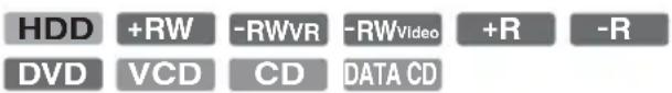 HDD +RW -RWVR -RWVideo +R -R DVD VCD CD DATA CD