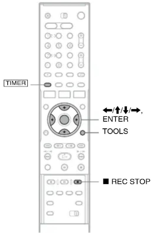 TIMER ENTER TOOLS ■ REC STOP