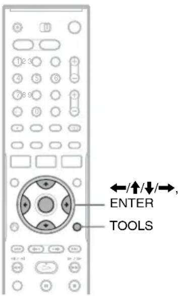 1/2 3 4 5 6 7 8 9 10 ←/↑/↓/→, ENTER TOOLS