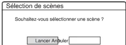 Sélection de scènes Souhaitez-vous sélectionner une scène ? Lancer Anpuler