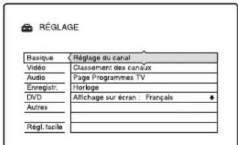 SONY RDRHX920 - Réglages de réception de l'antenne et de langue (Basique) - 1