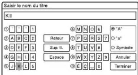 SONY RDRHX920 - Changement de nom d'une émission enregistrée - 3