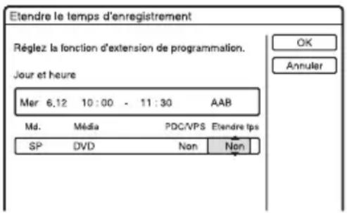 SONY RDRHX920 - Pour prolonger la durée d'enregistrement pendant un enregistrement - 1