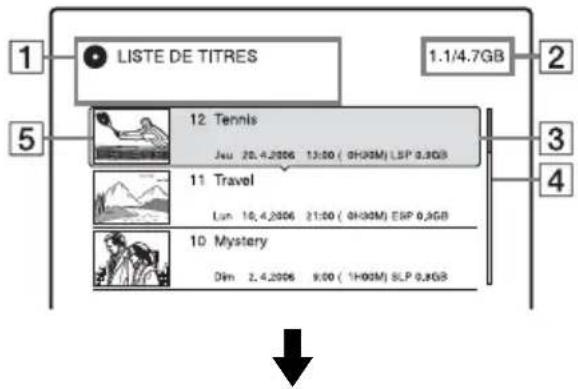 SONY RDRHX920 - Appuyez sur TITLE LIST. - 1