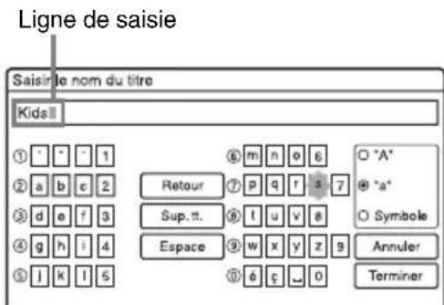 SONY RDRHX920 - Changement de nom d'une émission enregistrée - 4