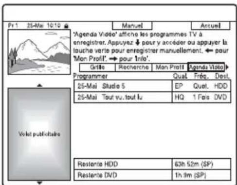 SONY RDRHX950 - Modification d'une programmation - 1