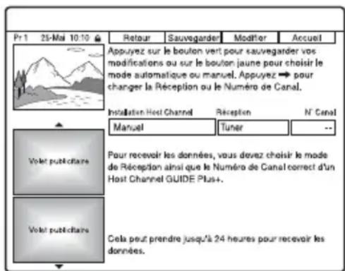 SONY RDRHX950 - Changement de la chaine participaire GUIDE Plus+ manuellement - 1
