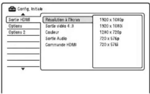 SONY RDRHX950 - Réglages HDMI (Sortie HDMI) - 1