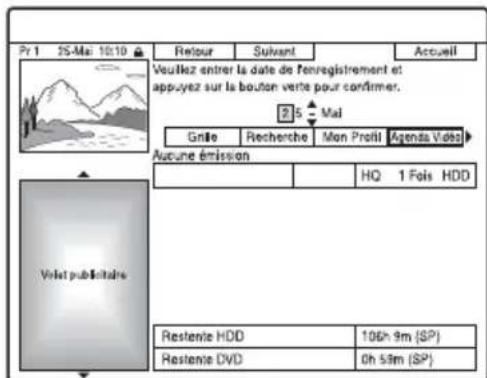 SONY RDRHX950 - Programmation manuelle d'un enregistrement - 2