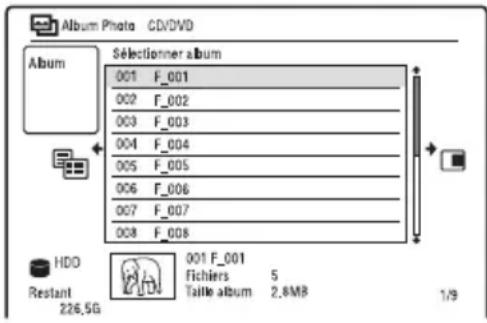 SONY RDRHX950 - Copie de fichiers d'image JPEG sur le disque dur (DISC/USB  HDD) - 1