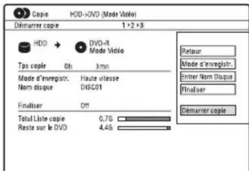 SONY RDRHX950 - Copie à l'aide d'une liste de copie - 2