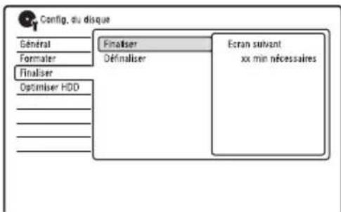 SONY RDRHXD1090 - Sélectionnez « Config. du disque », puis appuyez sur ENTER. - 2